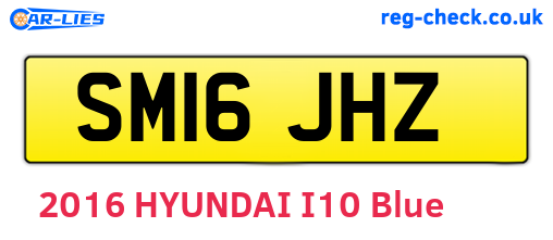 SM16JHZ are the vehicle registration plates.