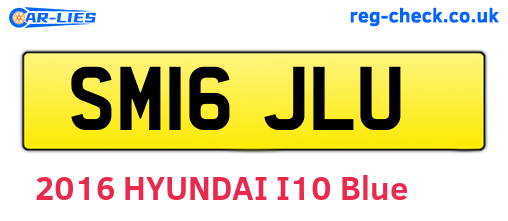 SM16JLU are the vehicle registration plates.
