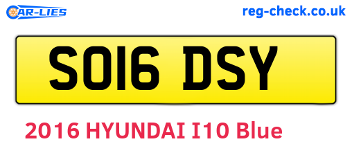 SO16DSY are the vehicle registration plates.