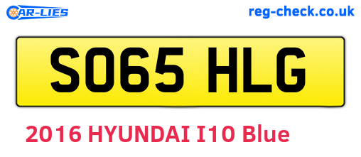 SO65HLG are the vehicle registration plates.