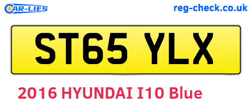 ST65YLX are the vehicle registration plates.