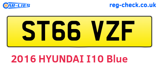 ST66VZF are the vehicle registration plates.