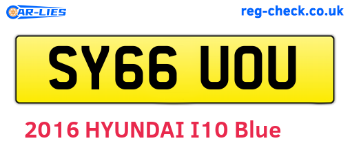 SY66UOU are the vehicle registration plates.