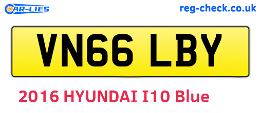 VN66LBY are the vehicle registration plates.