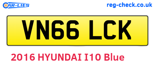 VN66LCK are the vehicle registration plates.