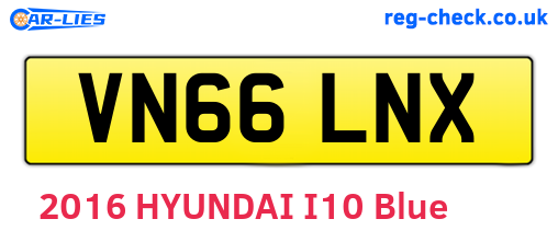 VN66LNX are the vehicle registration plates.