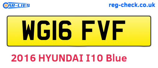 WG16FVF are the vehicle registration plates.