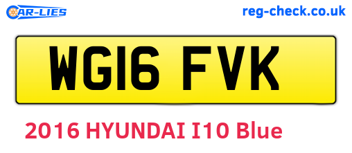 WG16FVK are the vehicle registration plates.