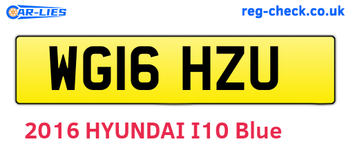WG16HZU are the vehicle registration plates.