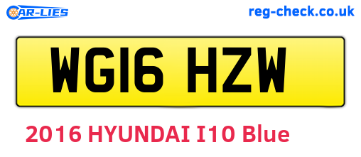 WG16HZW are the vehicle registration plates.