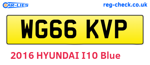 WG66KVP are the vehicle registration plates.