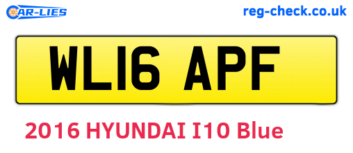 WL16APF are the vehicle registration plates.