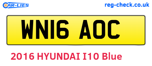 WN16AOC are the vehicle registration plates.