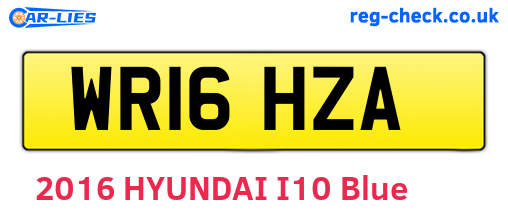 WR16HZA are the vehicle registration plates.