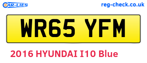 WR65YFM are the vehicle registration plates.