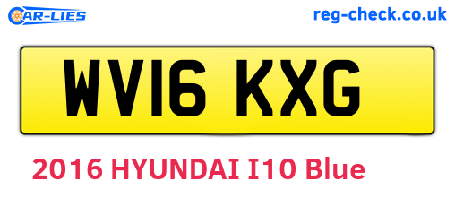 WV16KXG are the vehicle registration plates.