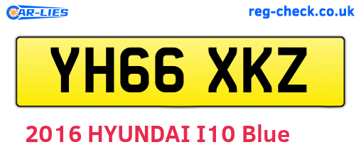 YH66XKZ are the vehicle registration plates.