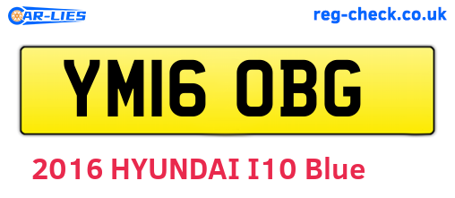 YM16OBG are the vehicle registration plates.