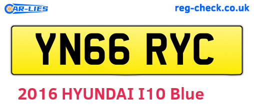 YN66RYC are the vehicle registration plates.