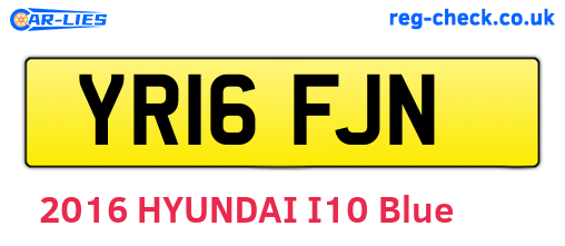 YR16FJN are the vehicle registration plates.