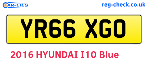 YR66XGO are the vehicle registration plates.