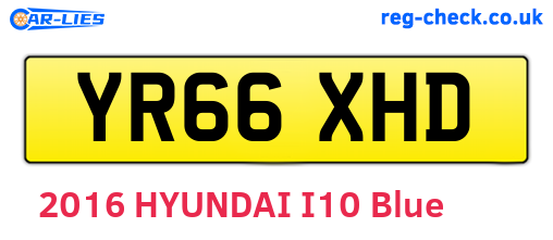 YR66XHD are the vehicle registration plates.