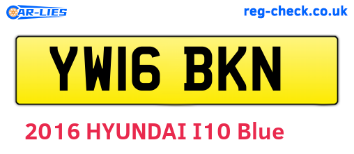 YW16BKN are the vehicle registration plates.