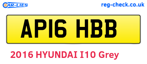 AP16HBB are the vehicle registration plates.