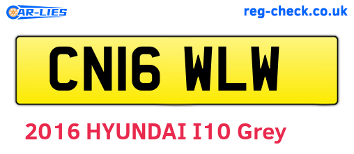 CN16WLW are the vehicle registration plates.