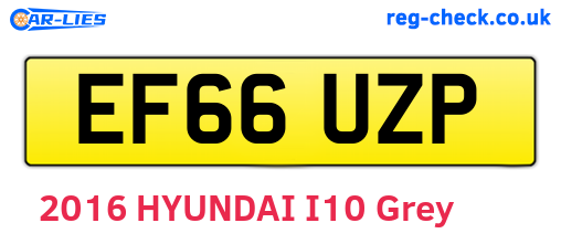 EF66UZP are the vehicle registration plates.