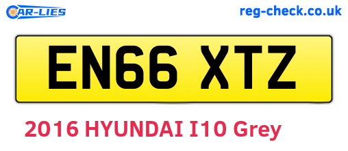 EN66XTZ are the vehicle registration plates.