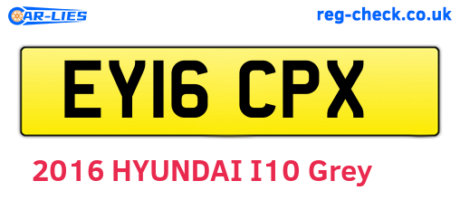 EY16CPX are the vehicle registration plates.