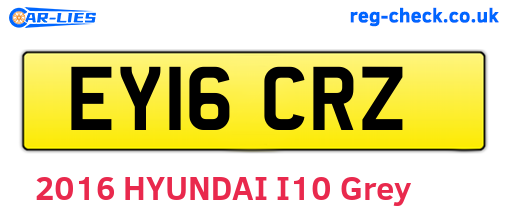 EY16CRZ are the vehicle registration plates.