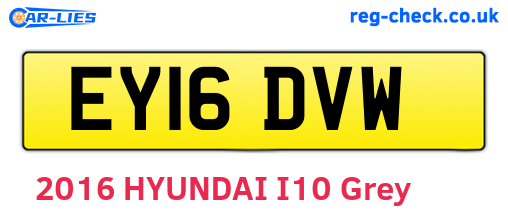 EY16DVW are the vehicle registration plates.