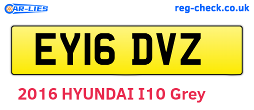 EY16DVZ are the vehicle registration plates.
