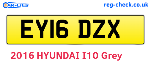 EY16DZX are the vehicle registration plates.