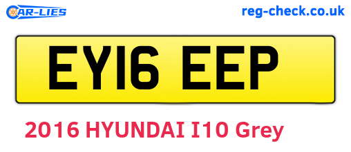 EY16EEP are the vehicle registration plates.