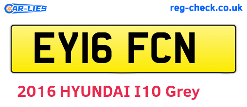 EY16FCN are the vehicle registration plates.