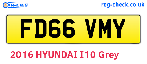 FD66VMY are the vehicle registration plates.