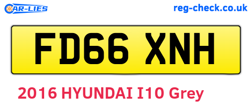 FD66XNH are the vehicle registration plates.