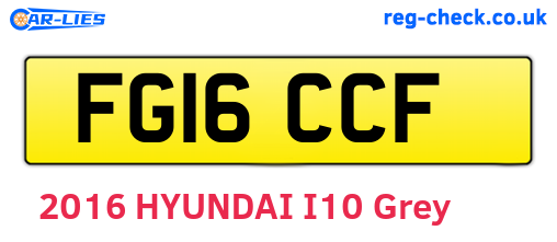 FG16CCF are the vehicle registration plates.