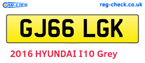 GJ66LGK are the vehicle registration plates.