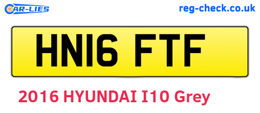 HN16FTF are the vehicle registration plates.
