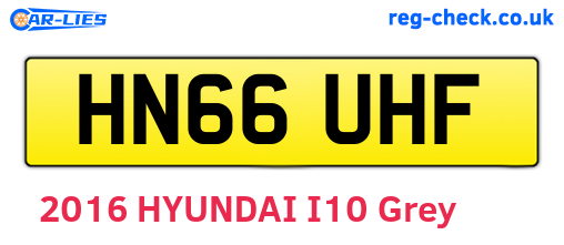 HN66UHF are the vehicle registration plates.
