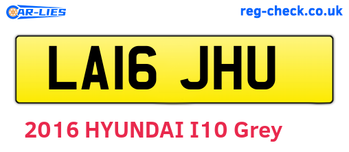 LA16JHU are the vehicle registration plates.