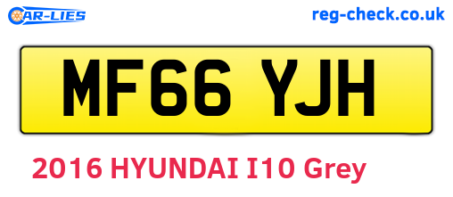MF66YJH are the vehicle registration plates.