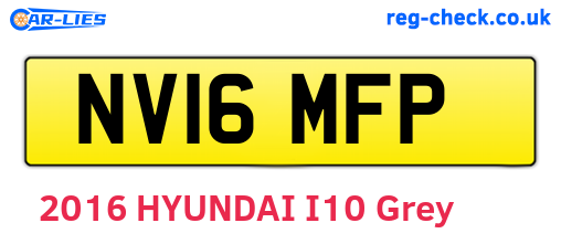 NV16MFP are the vehicle registration plates.