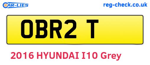OBR2T are the vehicle registration plates.