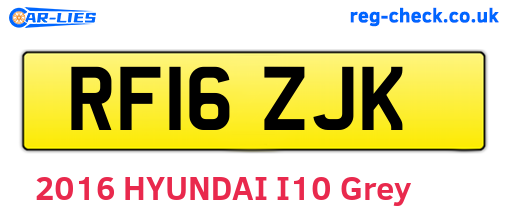 RF16ZJK are the vehicle registration plates.