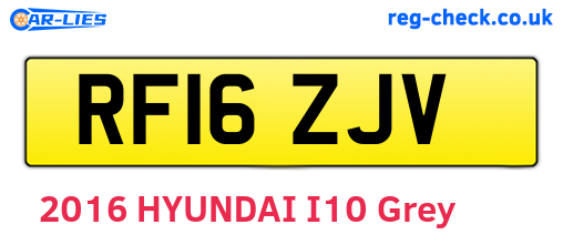 RF16ZJV are the vehicle registration plates.